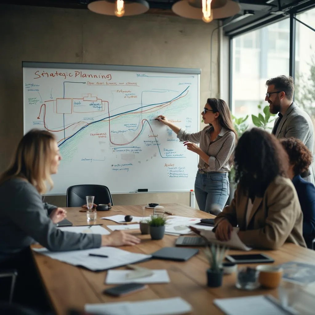 Strategic planning session with business experts